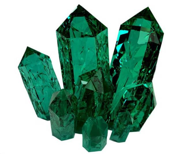 Cuarzo verde cristalizado puntiagudo